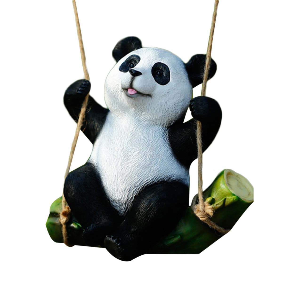 Panda en résine robuste décoration amusante pour espace extérieur