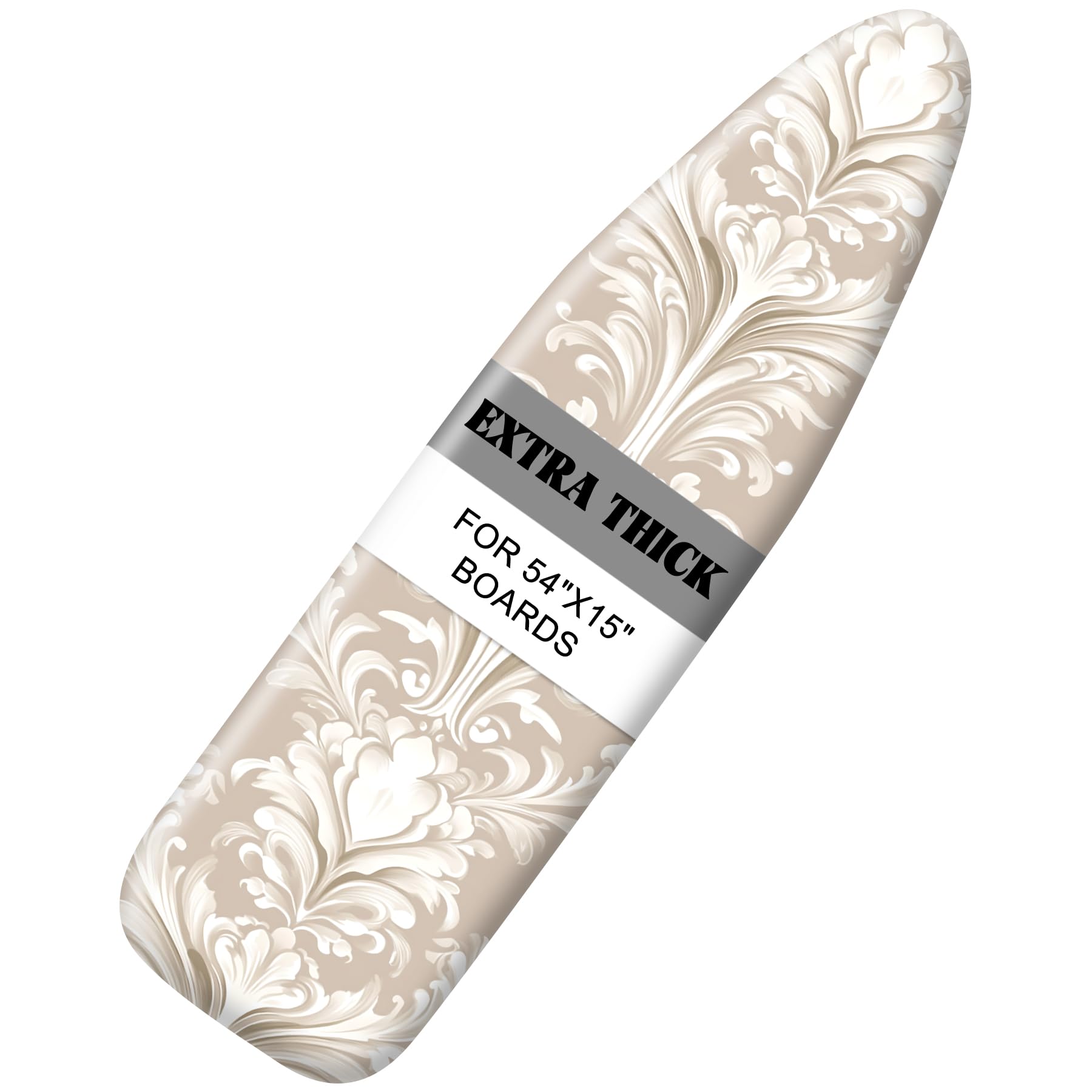Ironing Board Cover 15"x54" Standard Size Replacement Thick Iron Board Covers Heavy Duty Non-Slip Board Cover Fitted with Elastic Edges and Velcro Straps