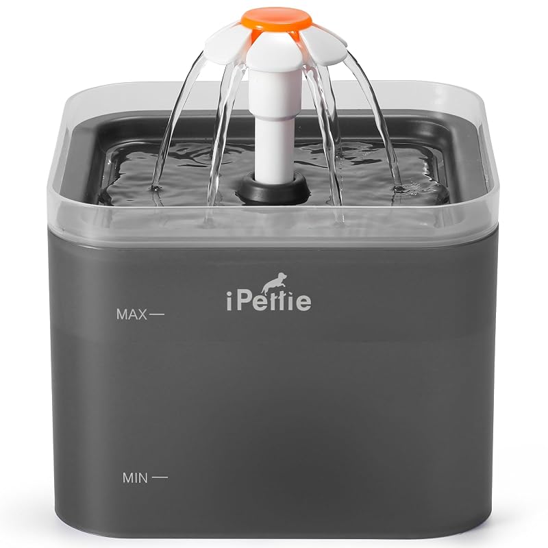 Fonte para gatos iPettie Neverland com filtro de carvão e luz LED, 2 L, Grey