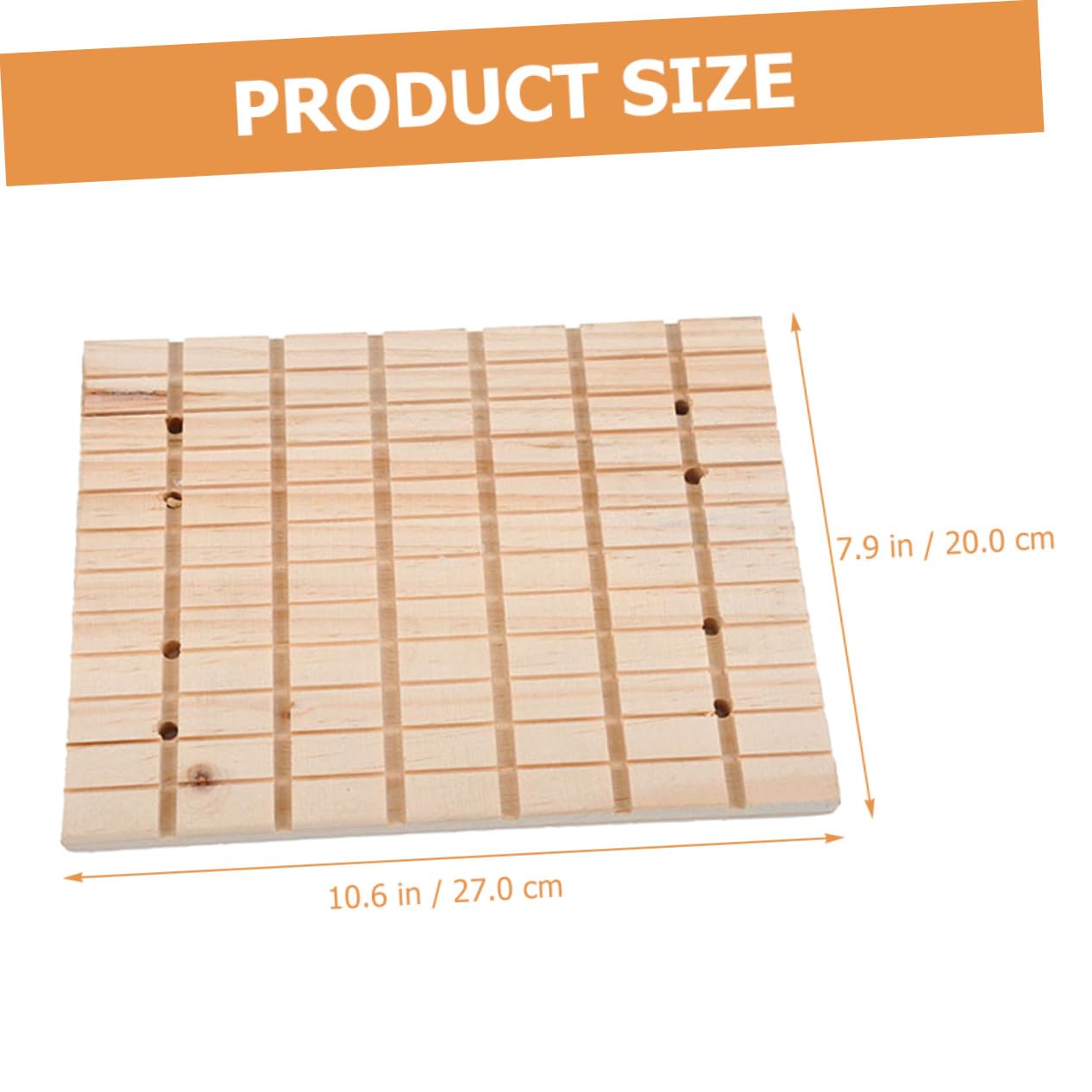 Gatuida Piastra Tiragraffi in Legno 27x20x1,5 Cm per Piccoli Animali Domestici, Tavoletta per Unghie Conigli e Cincillà, Accessorio per Cura Artigli Uso Domestico in Gabbia