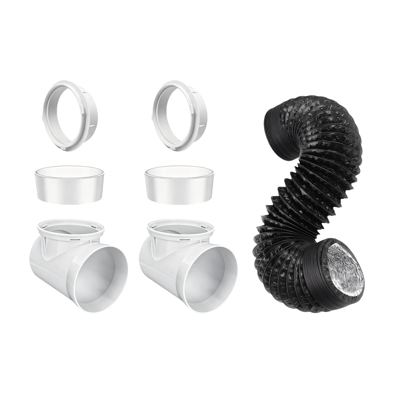 yanzunlrn Easy Setup Dryer Ventilation Package with Pre Assembled Components and Leakproof Seals Dryer Vent Adapter Set