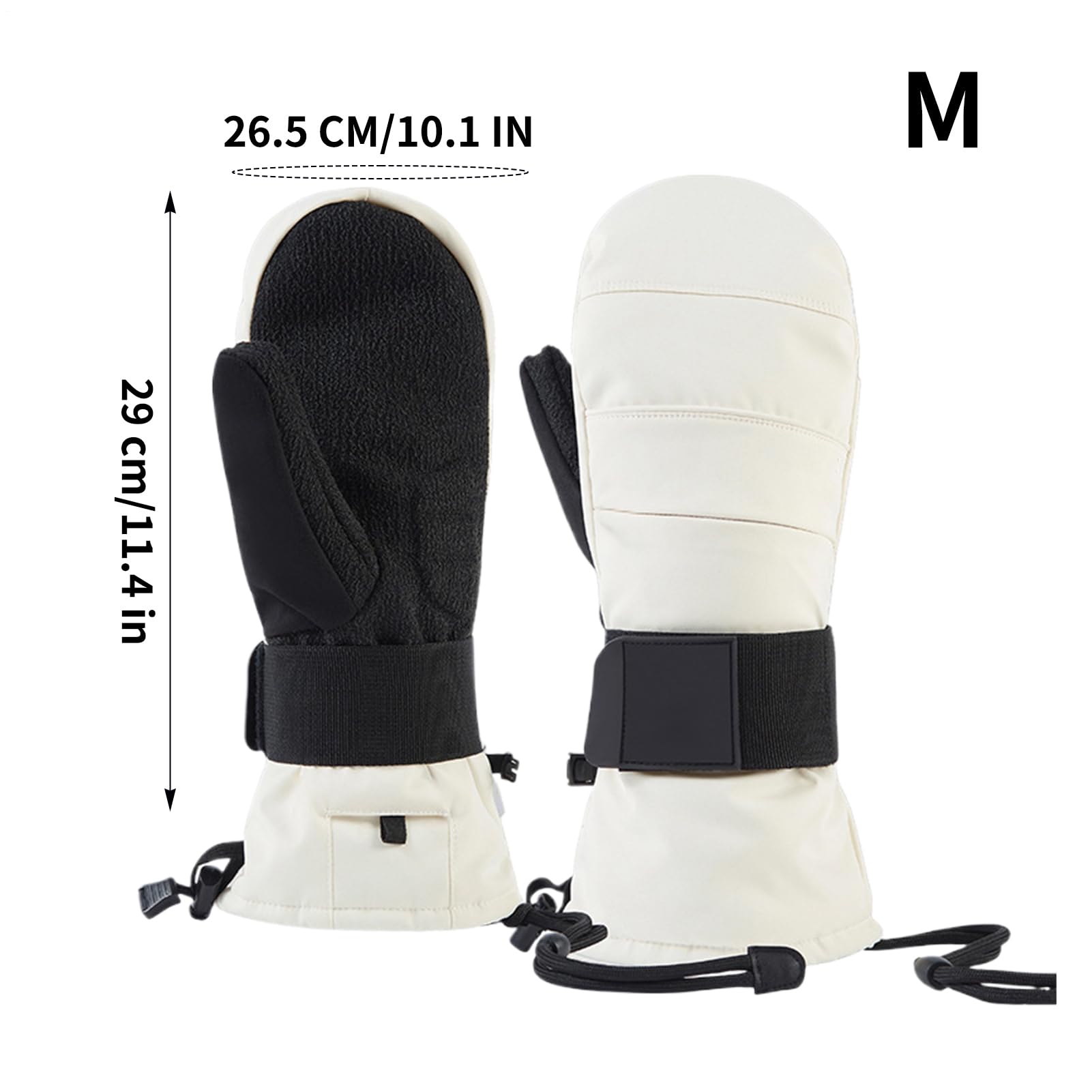 Zimowe rękawiczki męskie, rękawiczki termiczne do ekranu dotykowego, z osłoną nadgarstka, z podszewką polarową, na motocykl, zimę, narciarstwo, zimną pogodę, śnieg, na zewnątrz