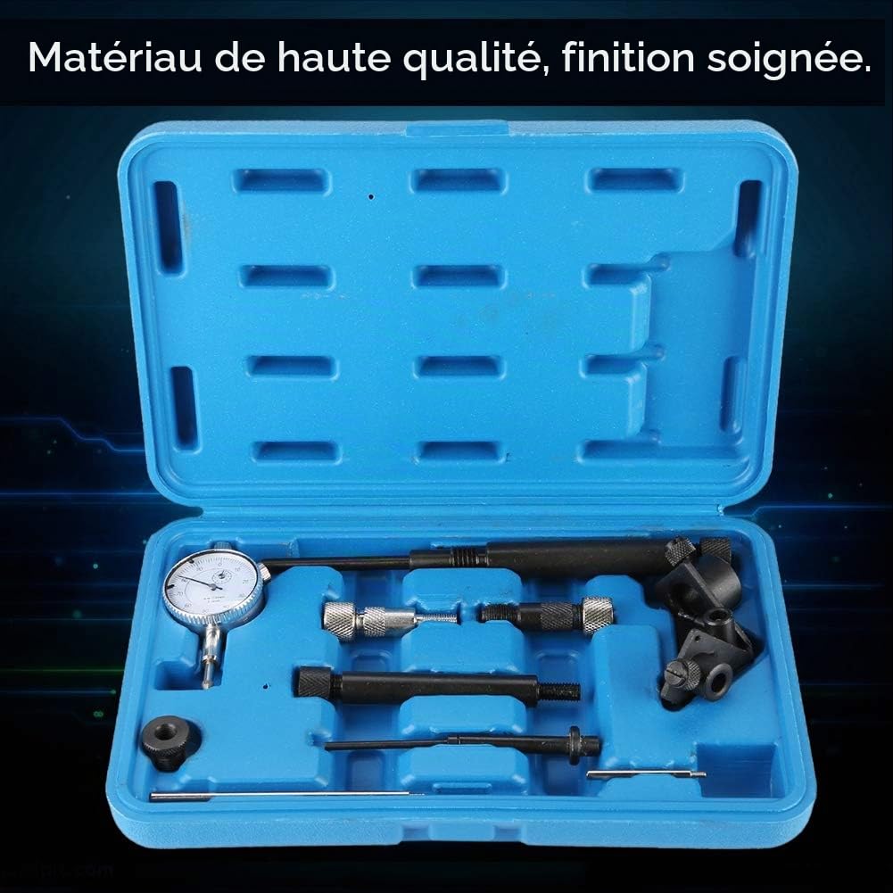 Cocoarm Kit d'Outils de Synchronisation pour Pompe à Injection, avec Boîtier en Plastique Robuste, Outil de Calage et Réglage