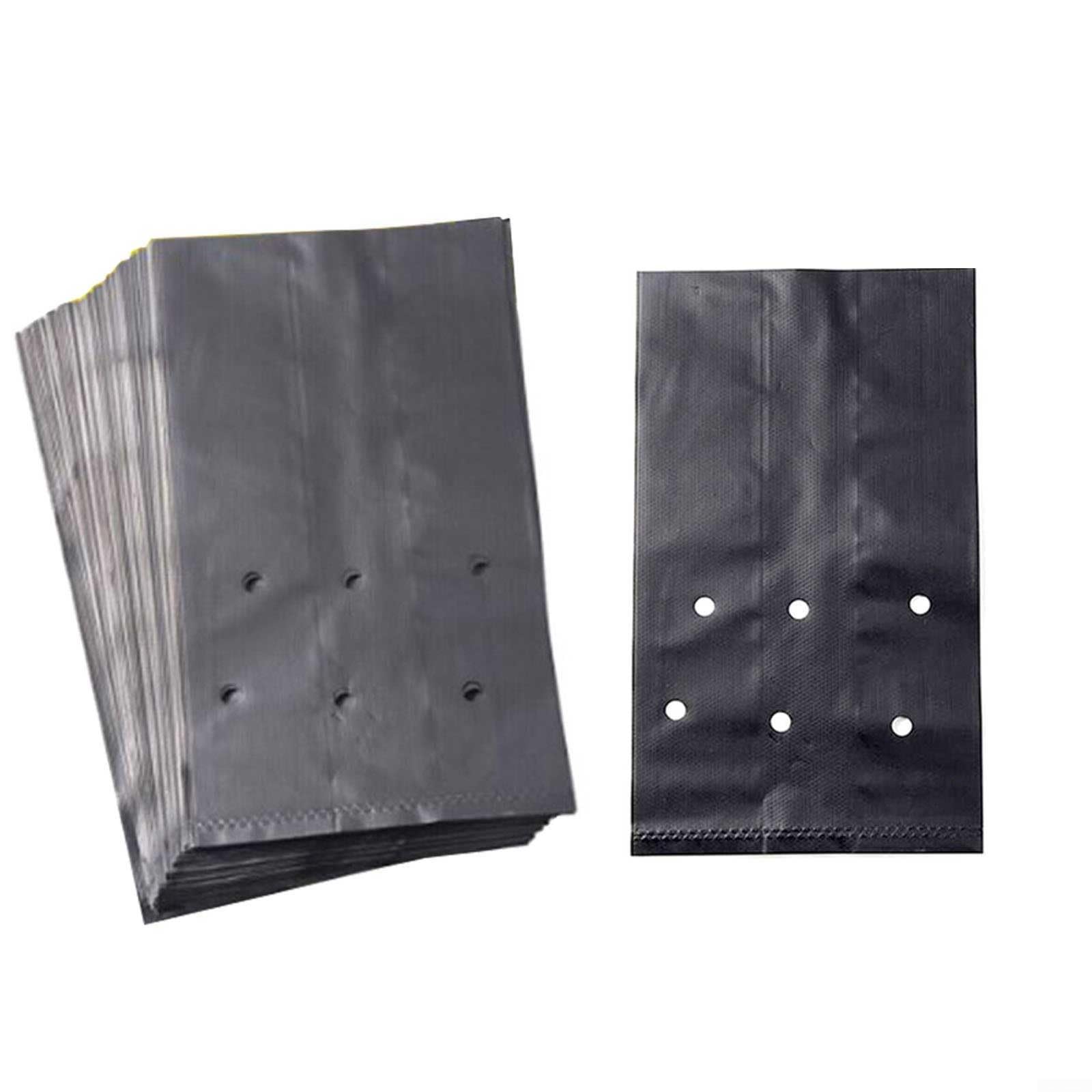 Vootnifig Plant Grow Bags 100 PCS Thicken Nursery Pots Easily Manageable Flower Planting Containers for Thriving Vegetable Gardens with Drainage Holes(17x35cm)