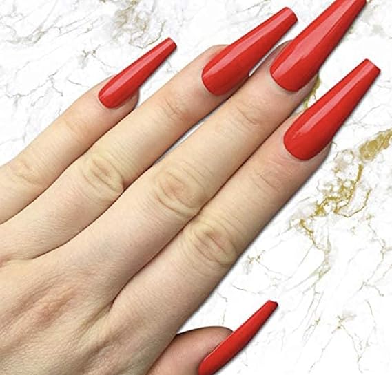 Amazon Com Red Extra Long Coffin Press On Nails Long Ballerina False Nail Tips Pcs Full Cover Acrylic Fake Nails 10 Sizes Beauty Personal Care Amazon Com Red Extra Long Coffin Press On Nails Long Ballerina False Nail Tips Pcs Full Cover Acrylic Fake Nails 10 Sizes Beauty Personal Care