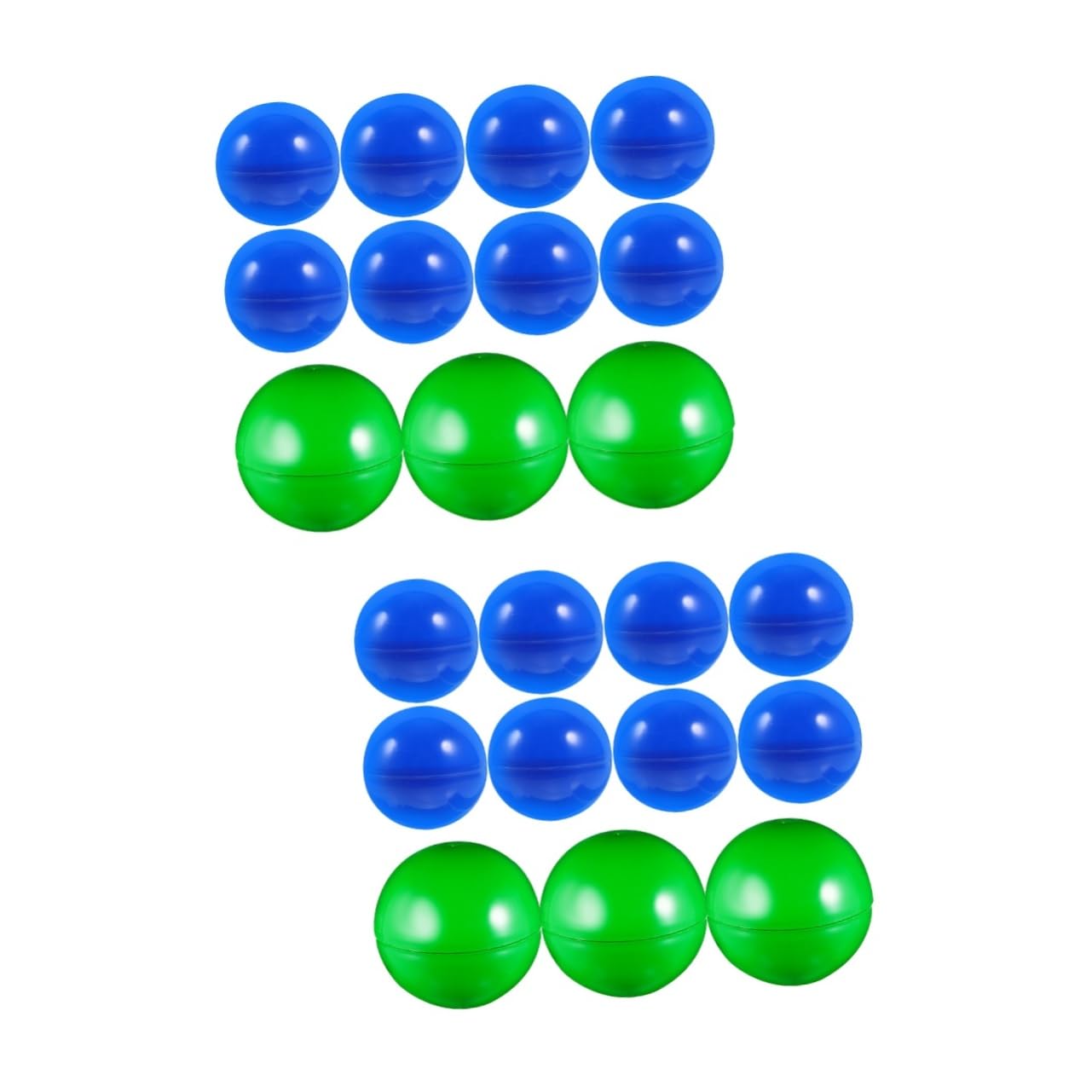 2sets Red Raffle Balls Openable Plastic Game Balls for Parties 50pcs*2