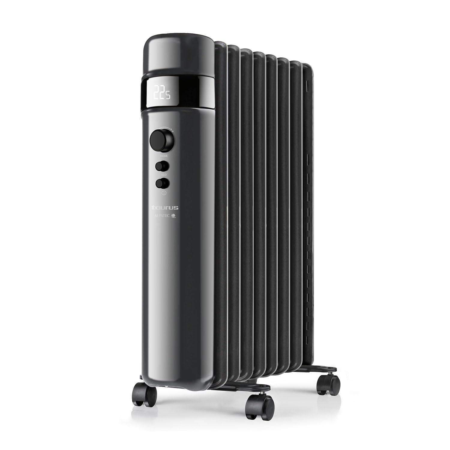 Taurus 2000 – Oil Radiator 2000 W. 3 Power Levels 9 Elements Digital Display Power Selector Timer Programmable ECO Mode Temperature Adjustable from 5 to 35ºC