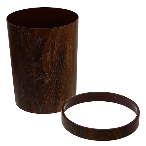 Cabilock Cubo de basura redondo de plástico contenedor de basura para baño, dormitorio, cocina, oficina en casa y habitación de los niños, cubo de