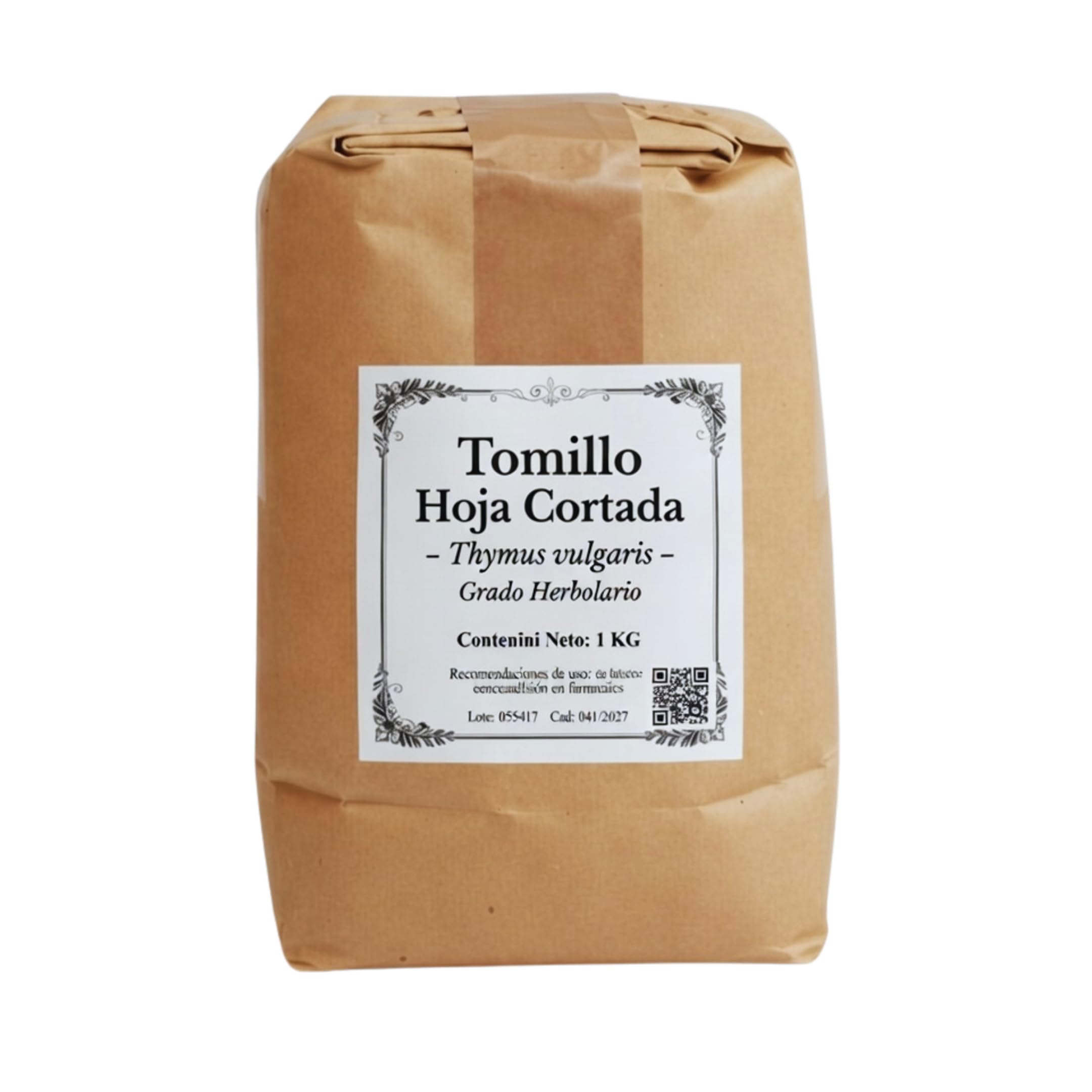 Tomillo Seco Hojas Cortadas · LA BOTICA Grado Herbolario · Envase a Granel 1 Ud 1kg · Infusiones y Recetas