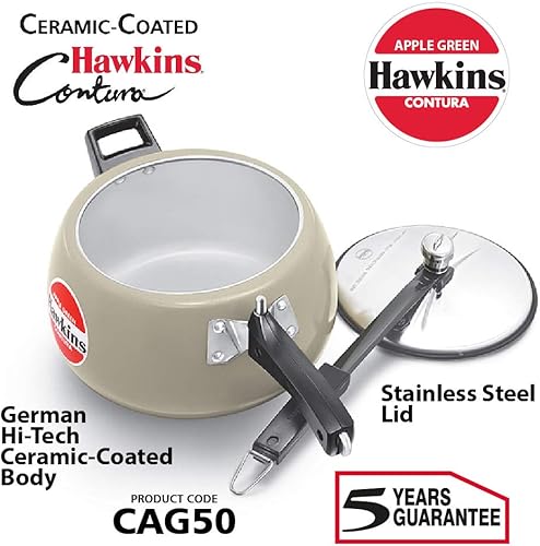 Miniatura 9 de olla de presión Hawkins Contura con revestimiento de cerámica Rojo