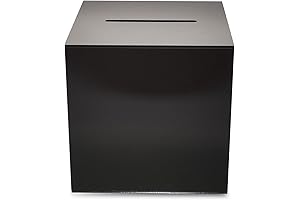 Clear Acrylic Donation Box Suggestion Box with Rear Door and Lock