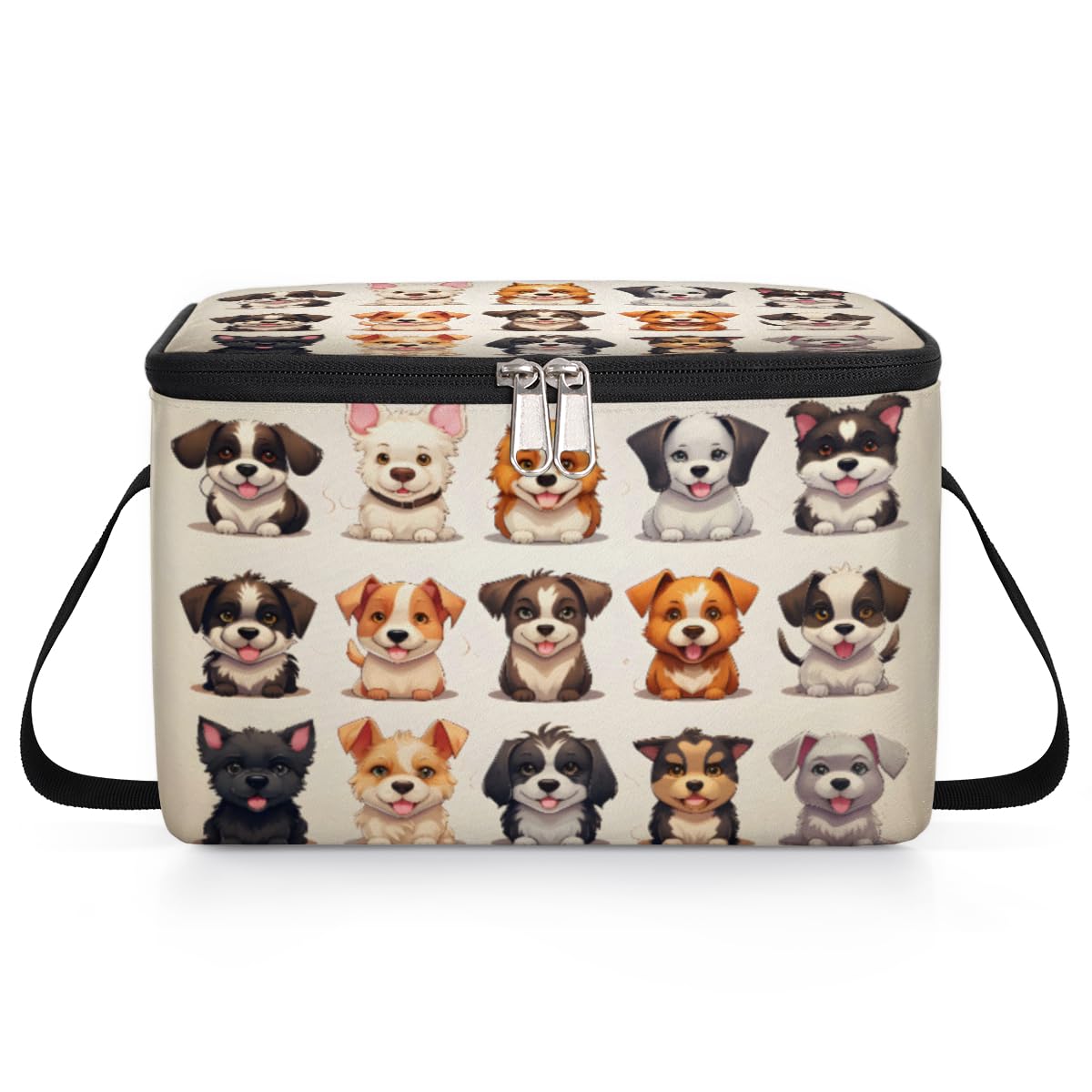 GzLeyigou Dog Corgi Lunch Bags for Women Men 9 Cans, Hot & Cold Food Delivery Bag Insulated Grocery Bag Insulated Lunch Box Puppy Cooler Bag for Office Work Picnic Beach