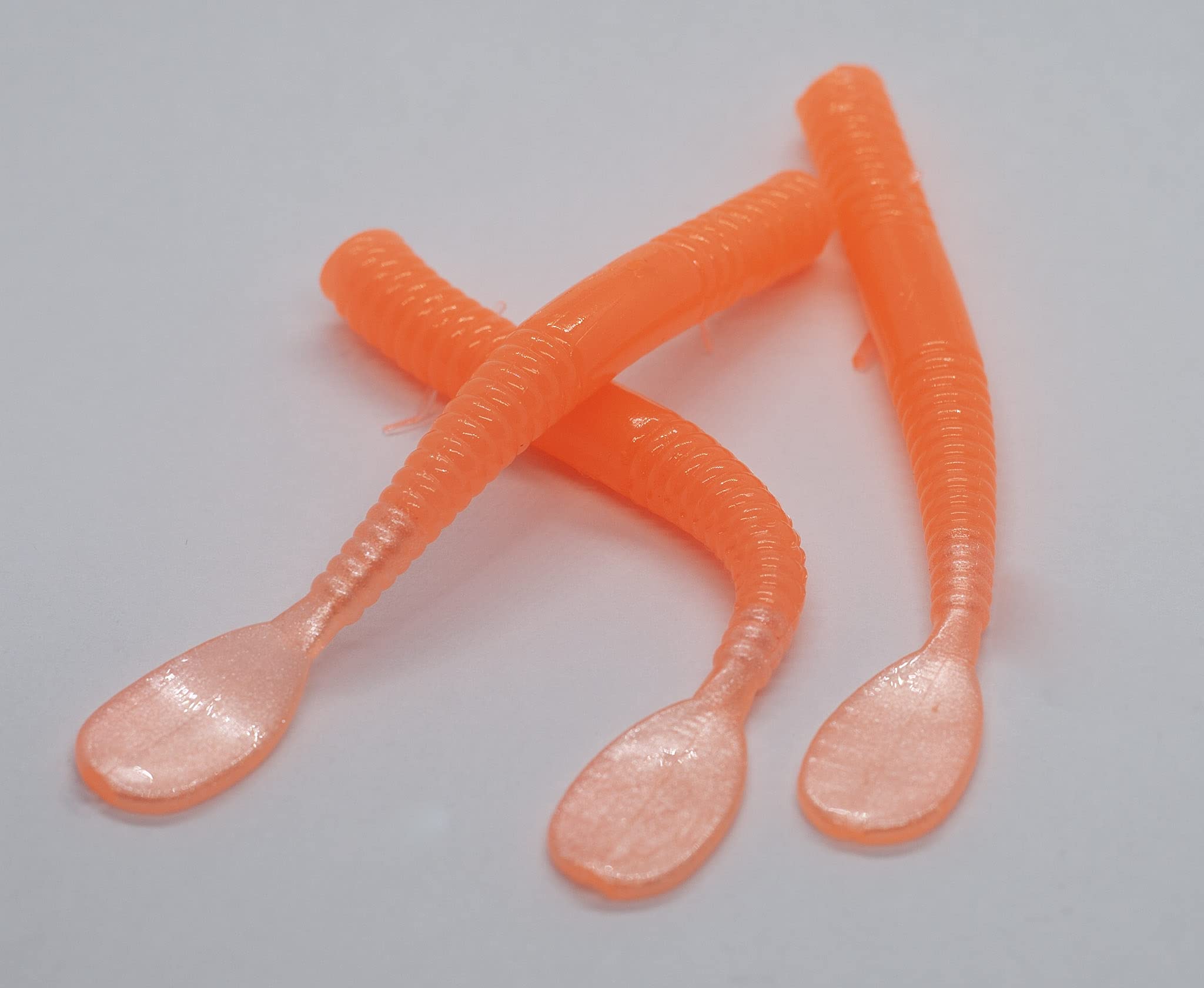 BnR Tackle GH3.5 Holey Worm, 3.5", Ghost Shrimp, 8/Pack