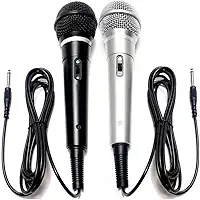 Kit de 2 Microfones Cardioide Dinâmicos Qualidade Profissional para Cantar Ao Vivo Ideal para Gravações e Apresentações