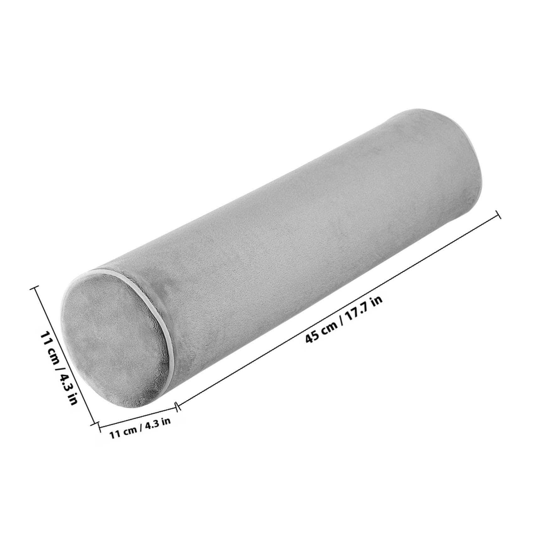 BESPORTBLE Oreiller Ergonomique Cervical Cylindrique en Mousse À Mémoire De Forme 17"X4" pour Voyage Et Soutien du Cou Coussin De Cale pour Fauteuil Et Lit