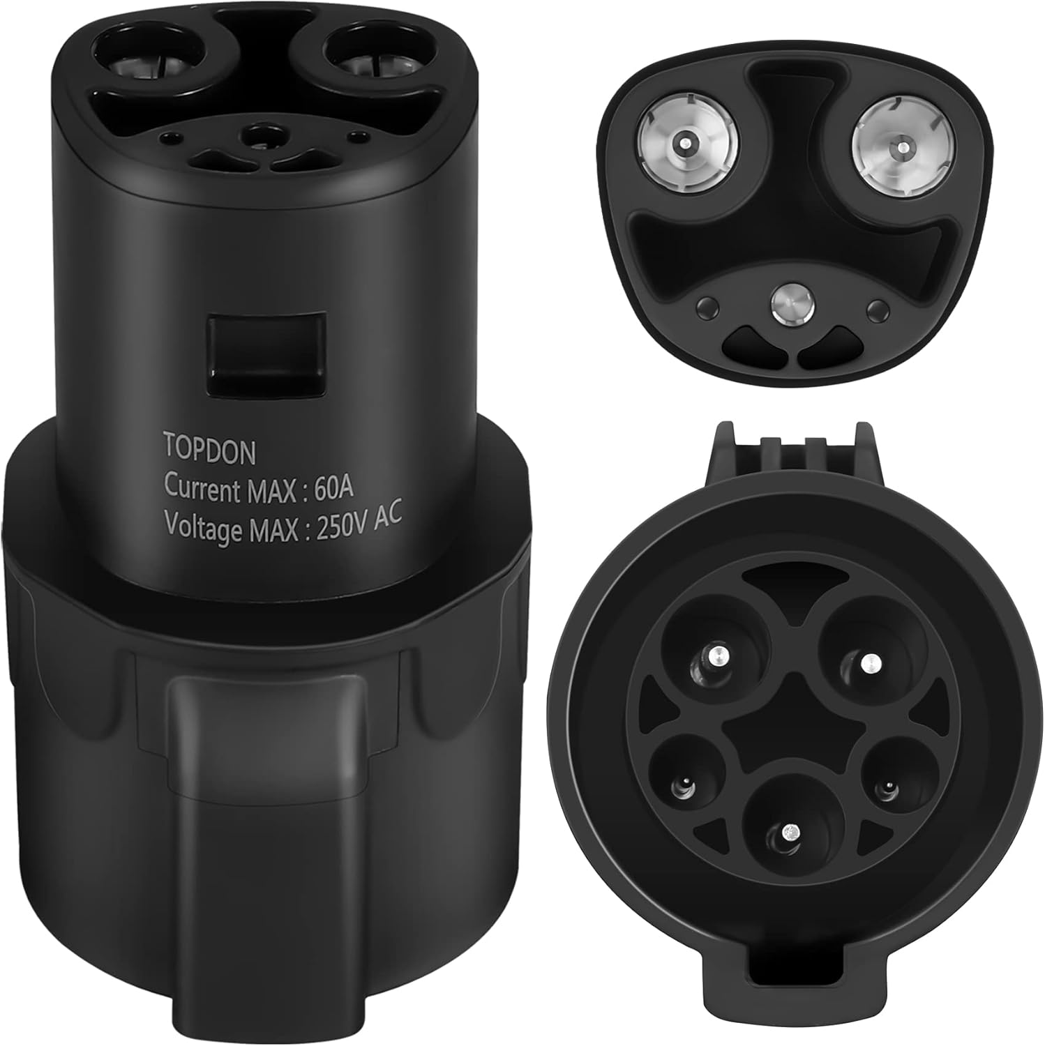 TOPDON J1772 to Tesla Charging Adapter, 60A/250V AC, SAE