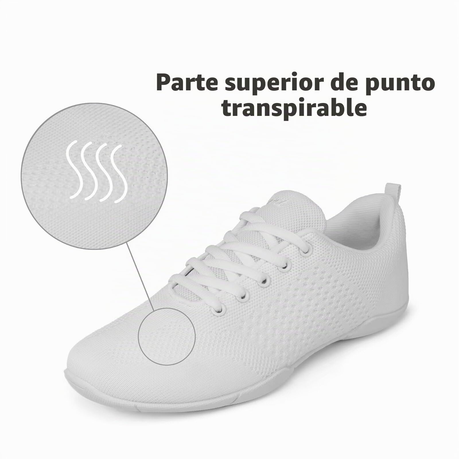 Zapatillas de baile de malla para mujer, para animadoras, danza, aeróbic