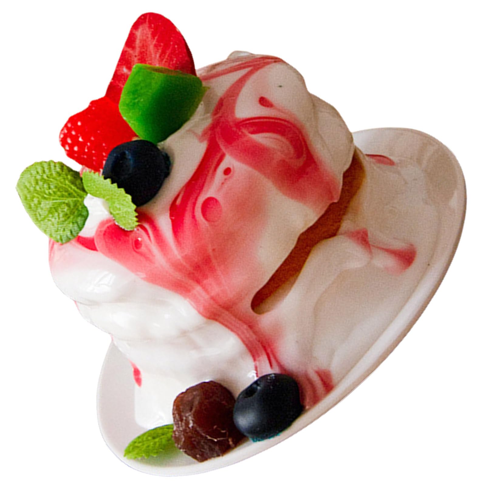 Jazuaiao Fruit Cake Model PU Miniature Dessert Shop Food Decoration Realistic for Kitchen and Photography Use Multicolors PU Cake Model
