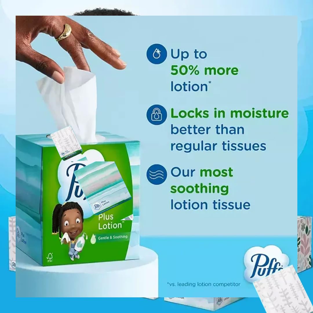 Ultra Soft Facial Tissues, 10 Family Boxes, 124 Tissues Per Box (12 Count(2 Pack))