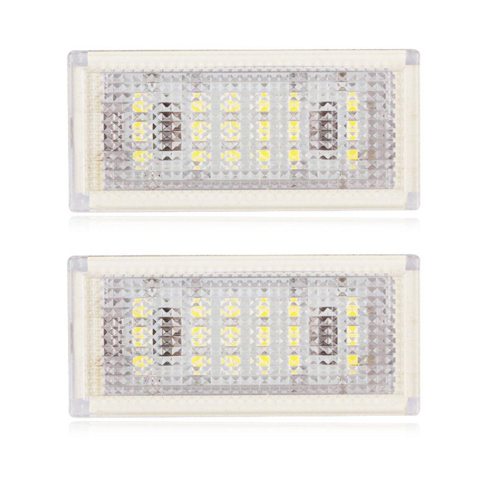 PolarLander 1 Coppia Targa automobilistica 18 LEDWhite 6000k Luce targa Compatible for BMW Serie 3 E46 2D M3 Facelift