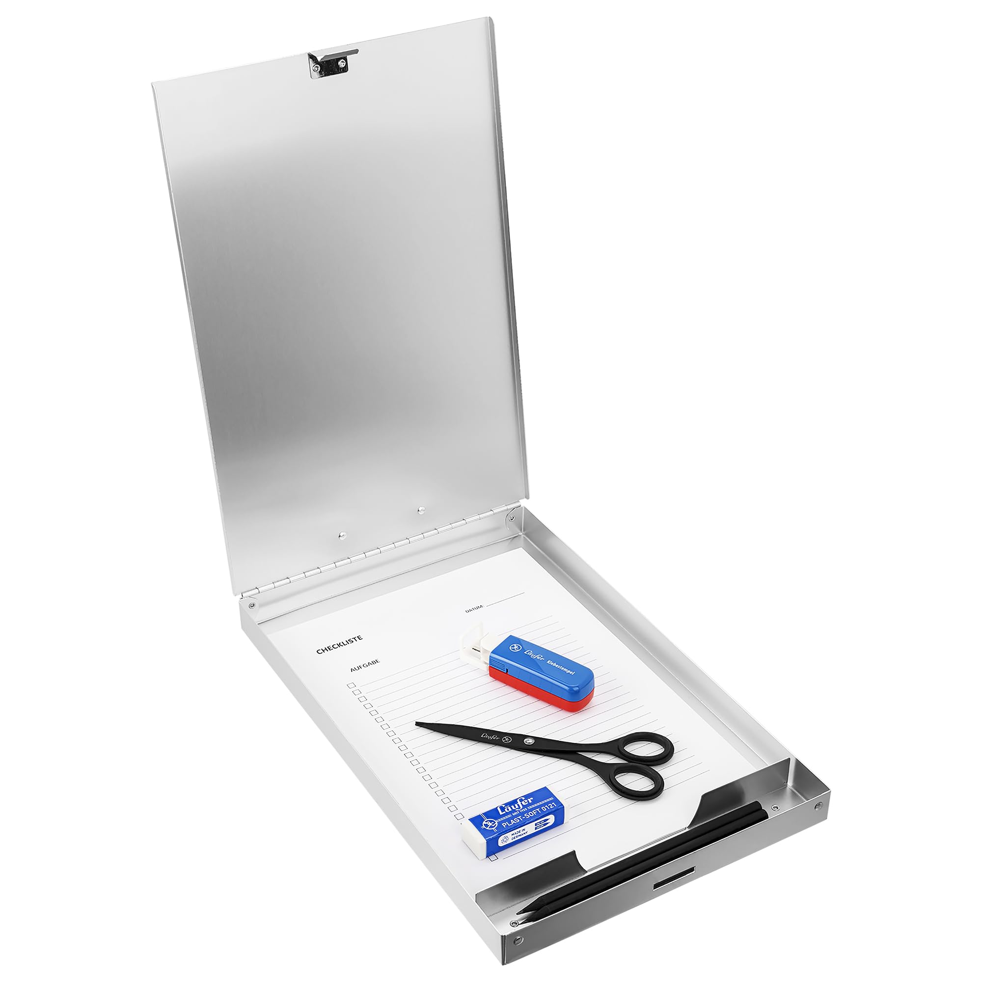 Läufer 31017 Formularhalter mit Box, Aluminium
