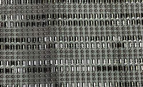 Atara for Tallit Prayer Shawl - Designed with Silver Color Rectangle and Small Rhinestones Striped2