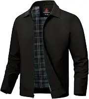Jaquetas masculinas leves corta-vento luz de golfe zíper completo elegante trabalho casual vestido negócios com bolsos com zíper