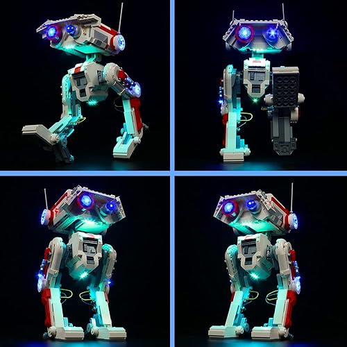 Miniatura 4 de VONADO Kit de luz LED para Lego Star Wars BD-1 75335 juego de construcción (sin modelo Lego), iluminación de control remoto compatible con Lego BD-1