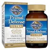 Garden of Life Probiotics for Digestive Health Balance, Primal Defense Ultra Ultimate Formula, 15 Billion CFU and 13 Strains Plus HSOs, Vegetarian and Gluten Free, 90 Capsules