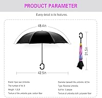 Vista 181 de SIEPASA Paraguas invertido invertido de 49/56 pulgadas, doble toldo extra grande, ventilado, resistente al viento, impermeable, paraguas de golf