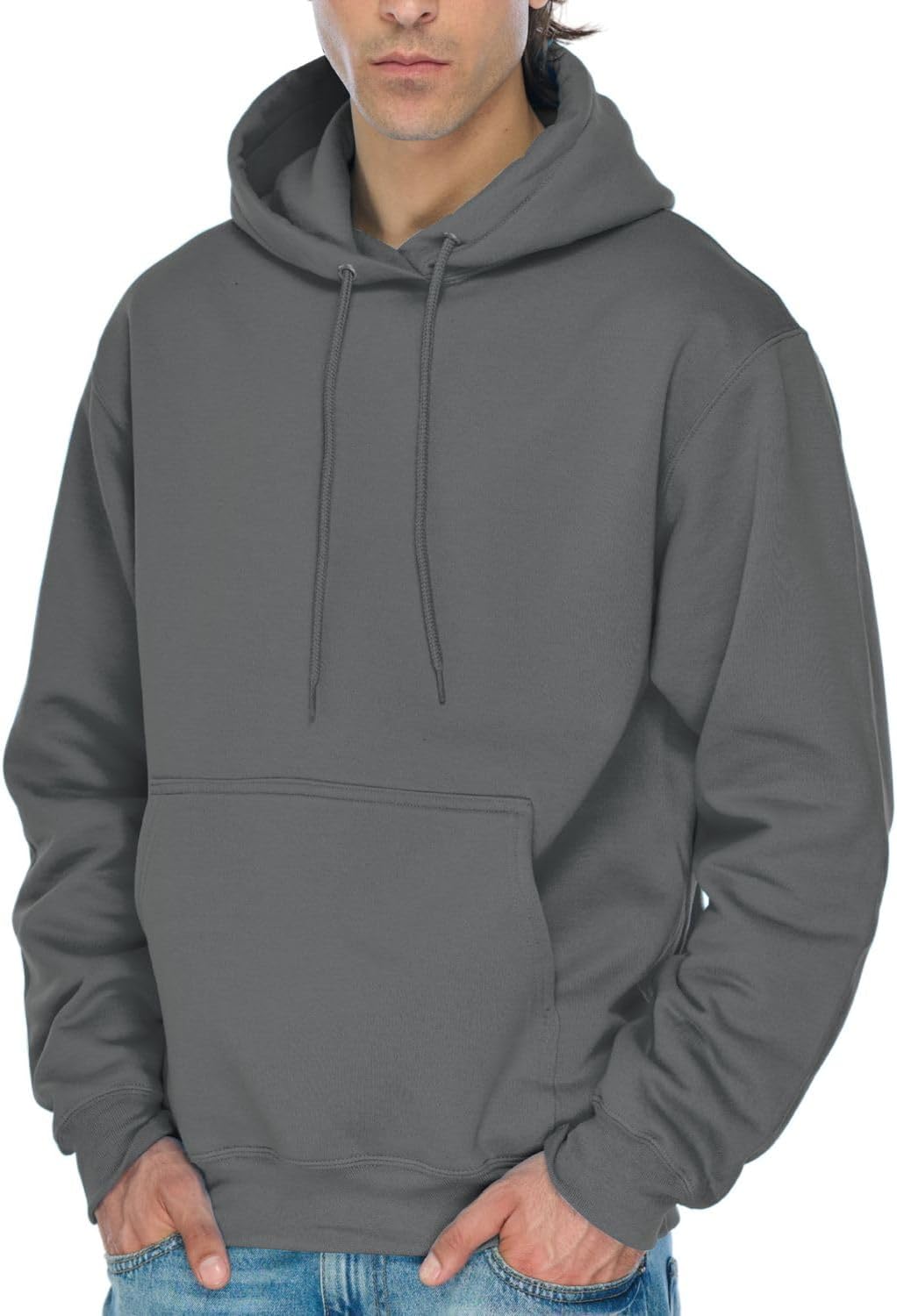 JustBlanks Mens Fleece Hoodie Long Sleeves Casual Pullover Hooded Sweatshirt with Kangaroo Pocket – Cozy Tall hoodies for men