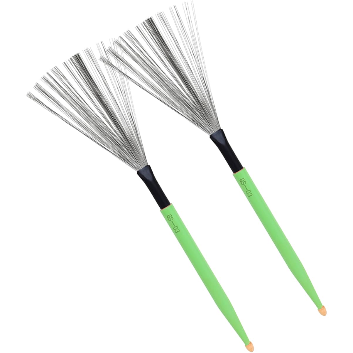 LIOOBO 1Pair Retractable Wire Drum Brush Carbon Steel Percussion Accessories for Jazz Drumming Comfortable Grip for and Volume Control