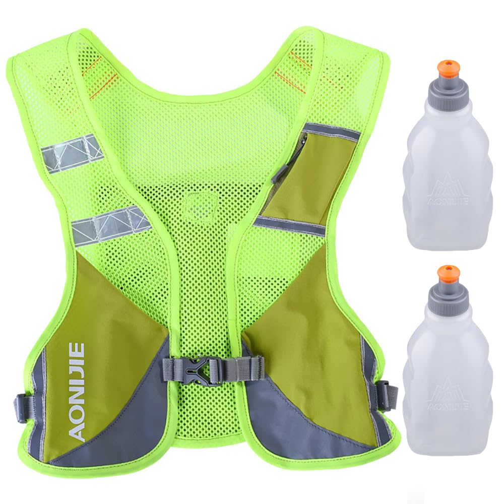 AONIJIE Ultralight Running Vest with Reflective Strip Breathable Hydration Backpack for Hiking Camping Marathon Cycling Race