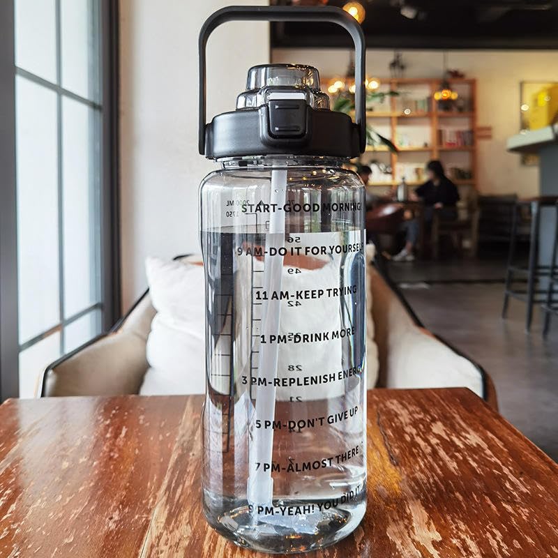 Plastic Epick Professional Transparent 2-Liter Motivational Water Bottle For Enhanced Hydration And Inspiration (Black 2L Bottle) (B0D2XJMYP6) Amazon Price History, Amazon Price Tracker