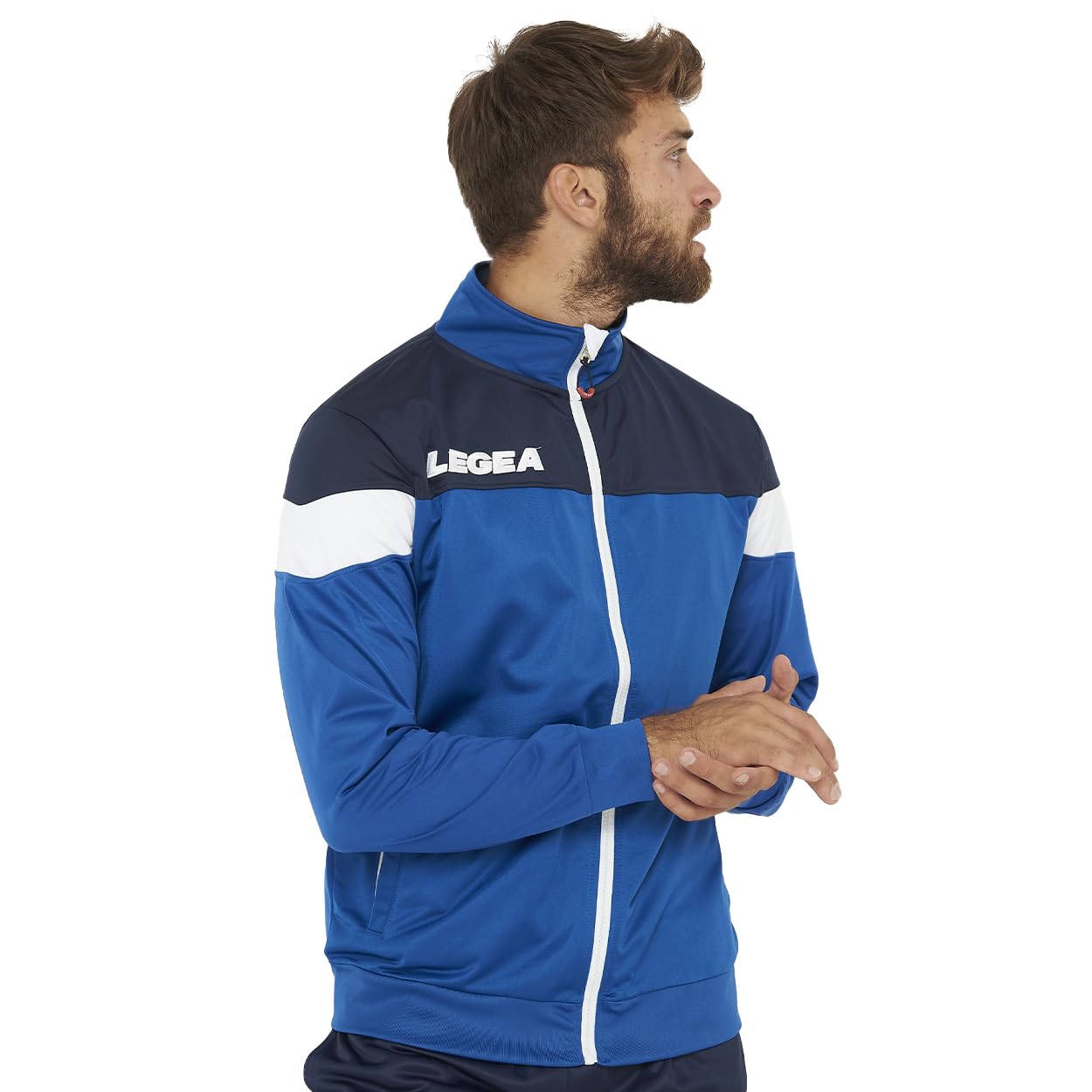 LEGEA Tuta Sportiva Completa Bolivia Cuba Oversize in Poliestere Acetato con Zip Integrale e Tasche da Sport Uomo