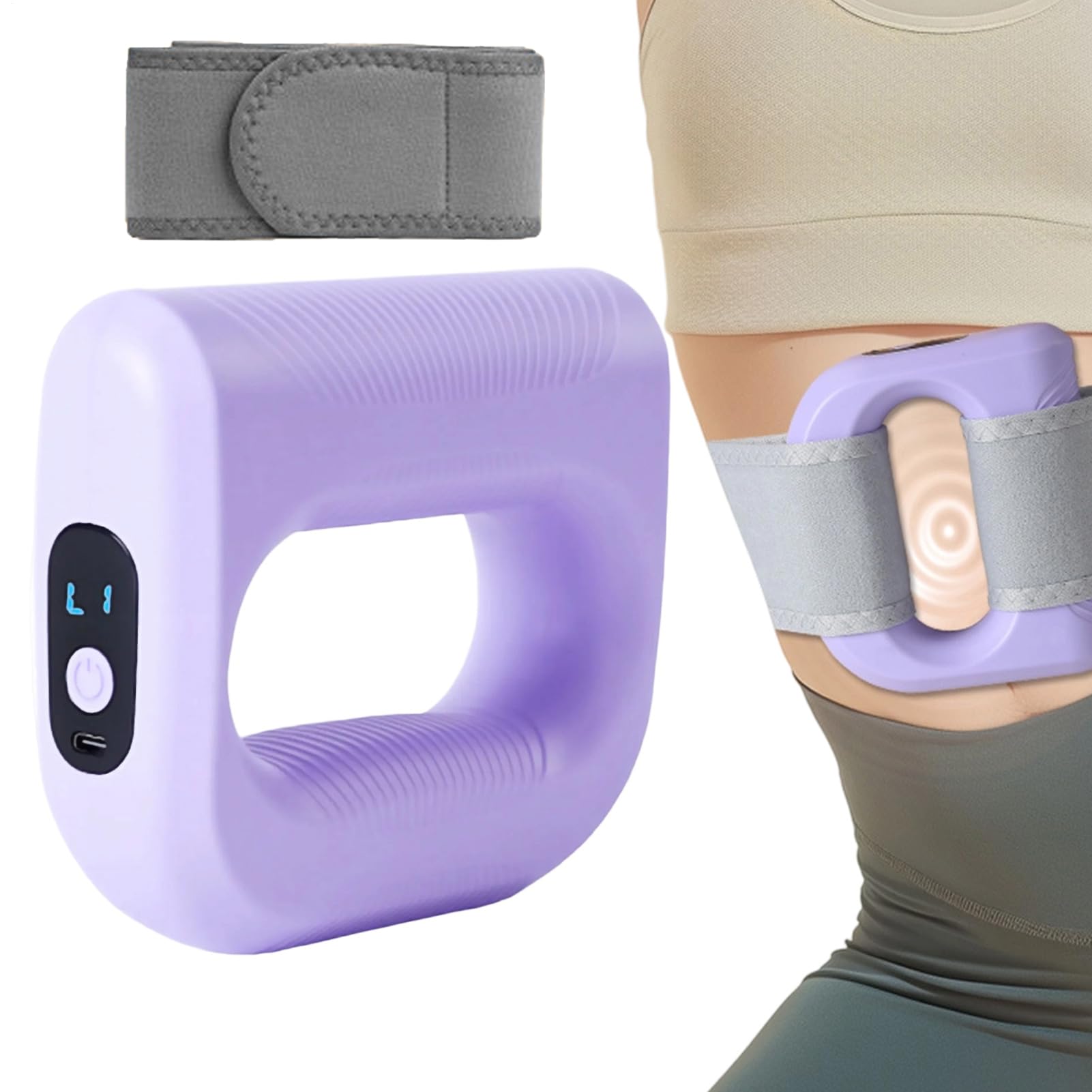 Arroopu Multifunctional Full Body Fascia Ring, Cordless Percussion Massager Ring, 5 Speeds Fascia Blasters Rings Silicone, For Muscle Knot Recovery And Relaxtion,Full Body Massager