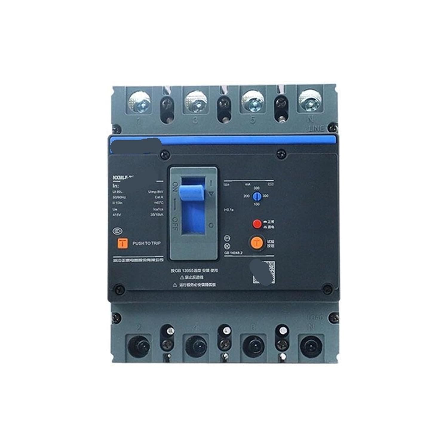 電気プラスチックケース漏電保護回路ブレーカー NXMLE-250S/4310AY 250A C 0.3s AC230V