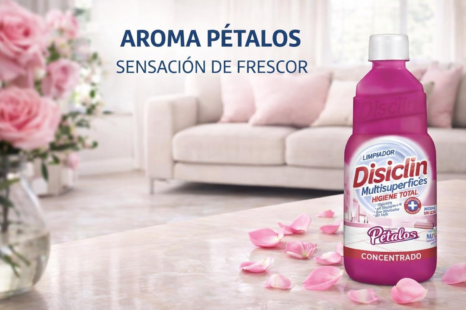 Disclin Pétalos Limpiador Multiusos 1L Pack 4 | pH Neutro | RASMACOR