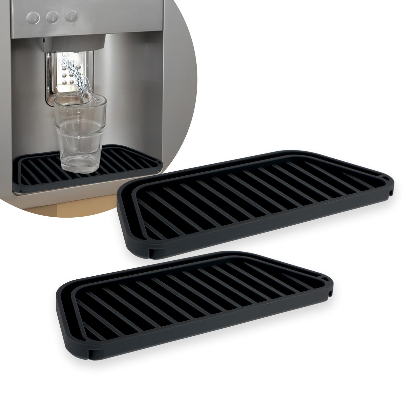 HOMSFOU Silicone Refrigerator Drip Catcher Fridge Water Dispenser Tray - View #9