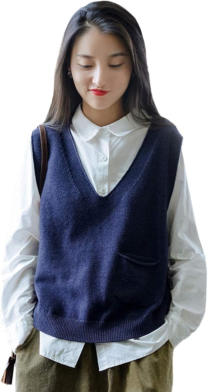 Amazon Jpバレンタインデー ニットベスト レディース ニット セーター 袖なし Vネック チョッキ カジュアル ニットトップス ポケット付き ゆったり 体型カバー 可愛い スクールベスト Ol 文芸風 秋冬 ネイビー f ベスト 通販 Amazon Jpバレンタインデー ニットベスト レディース ニット セーター 袖なし Vネック チョッキ カジュアル ニットトップス ポケット付き ゆったり 体型カバー 可愛い スクールベスト Ol 文芸風 秋冬 ネイビー f ベスト 通販