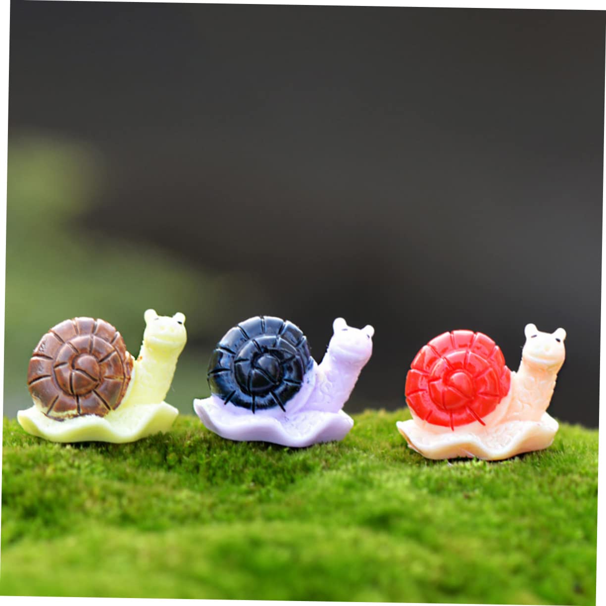 5 Statuette Lumache In Miniatura Realistiche Per Terrario, Bonsai E Decorazione Torte – Dipinte A Mano