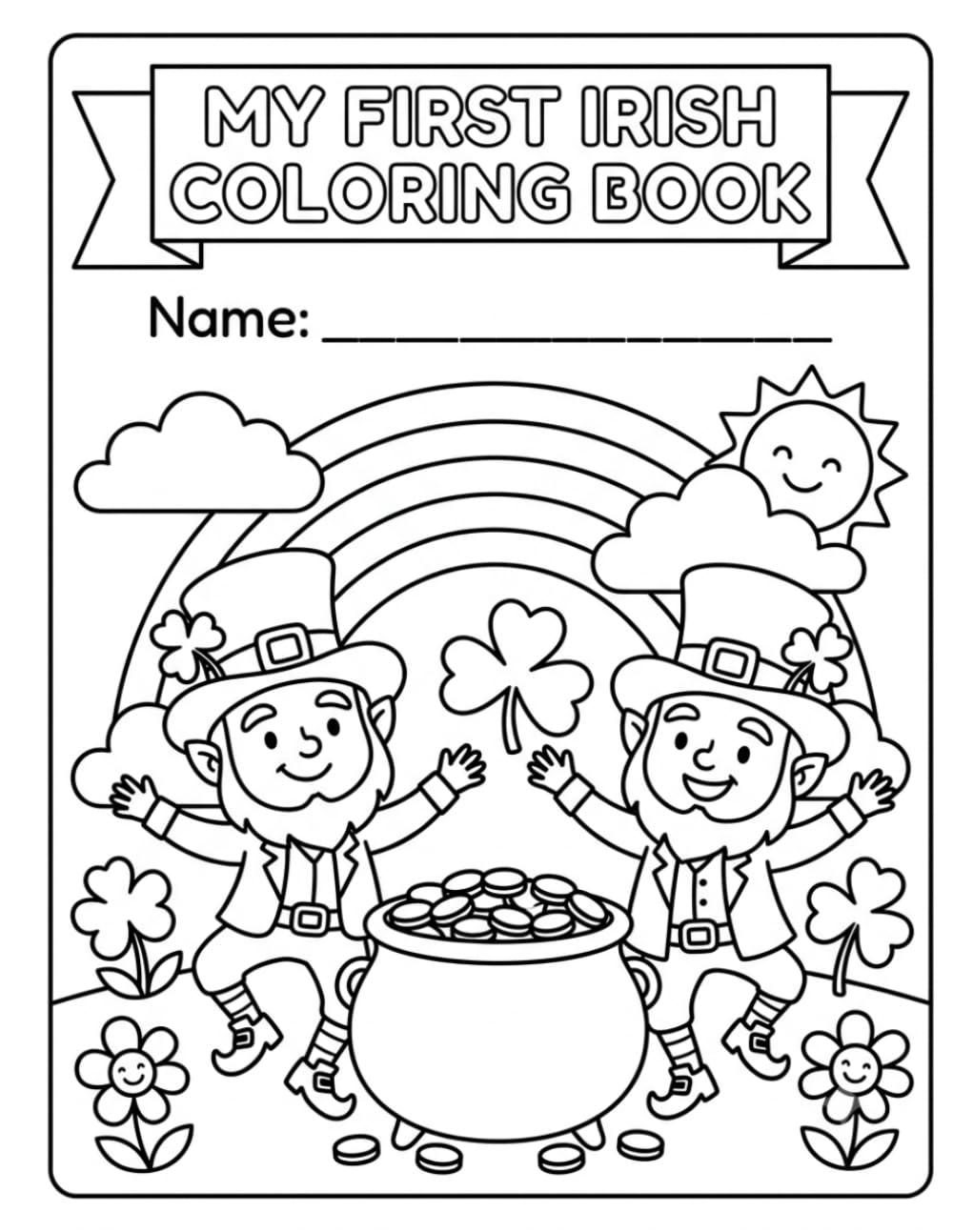 My First Irish Coloring Book: 21 Fun and Easy Coloring Pages for Little Artists