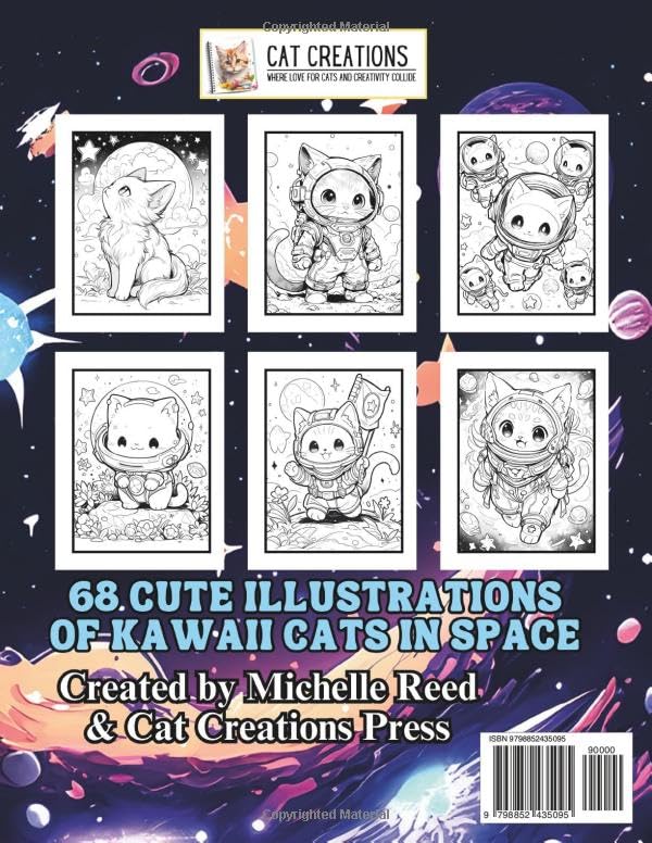 Miniatura 2 de Kawaii Cats in Space Coloring Book (Kawaii Cats A Cute Collection of Kawaii Cat Coloring Books)
