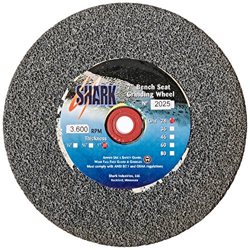 Shark Shark 2025 7-Inch by 1-Inch by 1-Inch Bench Seat Grinding Wheel, Grit-24
