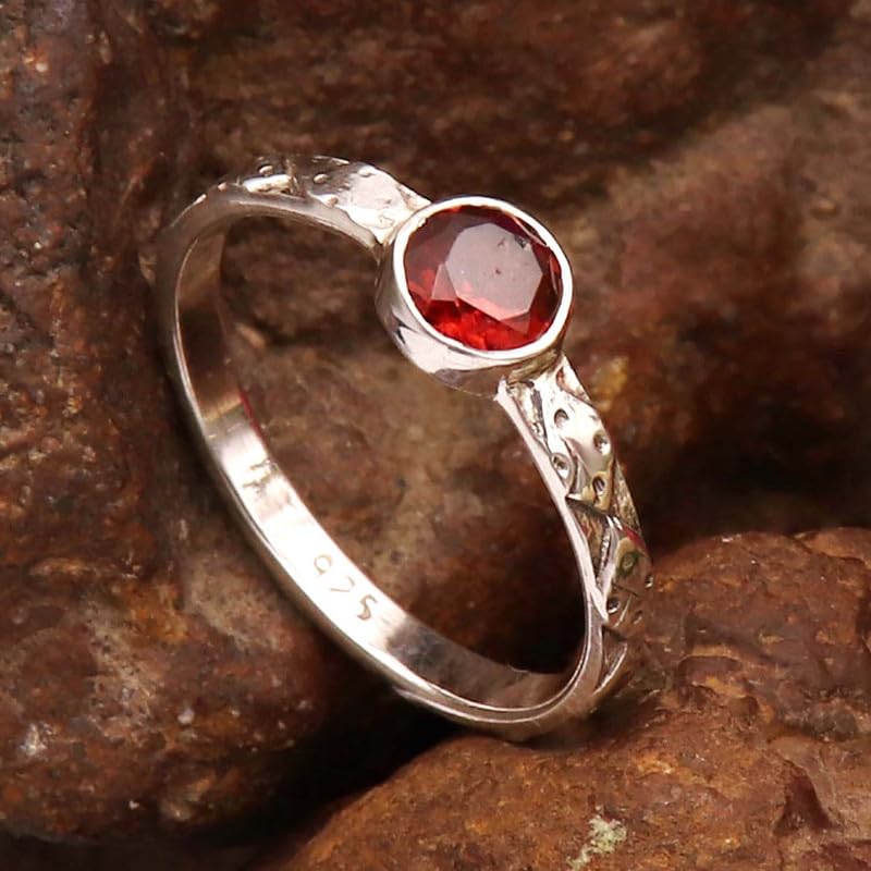 Edelstein Bandring 925 Sterling Silber Ring Herren & Damen Bandring Geschenkartikel Handgefertigter Schmuck TSR111