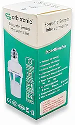 Sensor De Presença Para Lâmpada Soquete E27 Com Fotocélula Bocal Orbitronic Orb7790