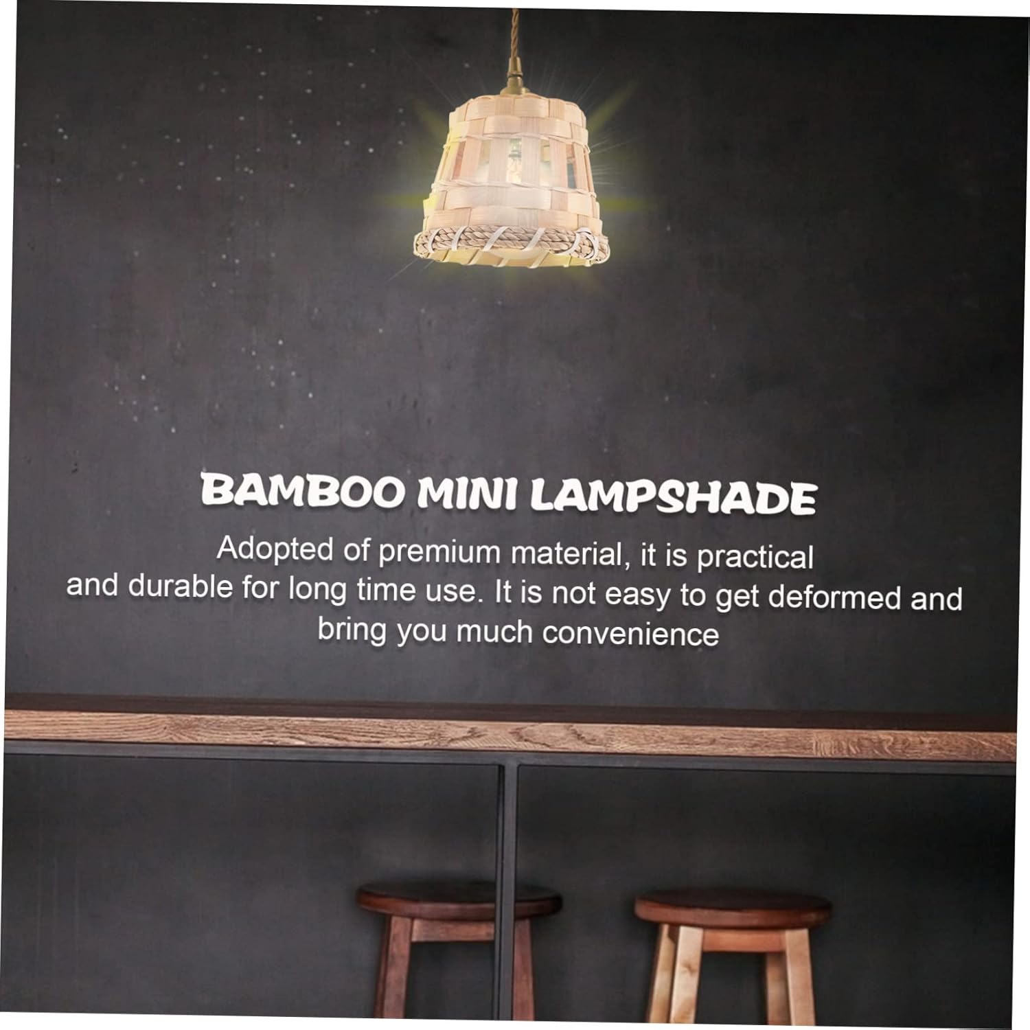 POPETPOP 16pcs Lamp Shades Handmade Woven Ceiling Covers for Pendant Light Elegant Natural Material Easy Installation for Home Hotel and Study Decor