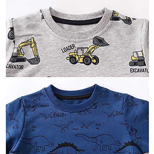 Image of Toddler Boys Crewneck Sweatshirt, Cotton Long-Sleeve Pullover Cartoon Print