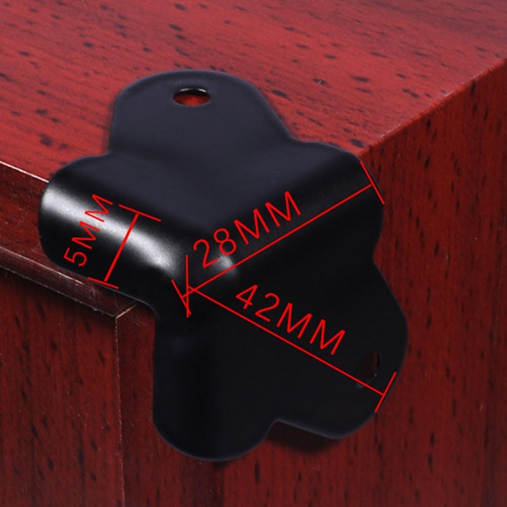 8 Piece Black Guitar Amp Speaker Corner Protectors for Cabinet Protection, As Picture Show - Image 2