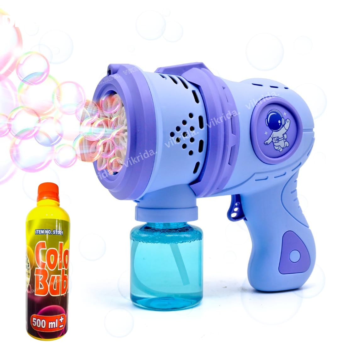 See full amazon price history chart for VikriDA Bubble Gun Machine with 500ml Solution Bottle for Kids Toddlers | 5000+ Bubbles Per Minute | Leak-Proof, Automatic Space Bubble Blower with Led Light - Blue VikriDA Bubble Gun Machine with 500ml Solution Bottle for Kids Toddlers | 5000+ Bubbles Per Minute | Leak-Proof, Automatic Space Bubble Blower with Led Light - Blue (B0CR1L9GHC) Amazon Price History, Amazon Price Tracker